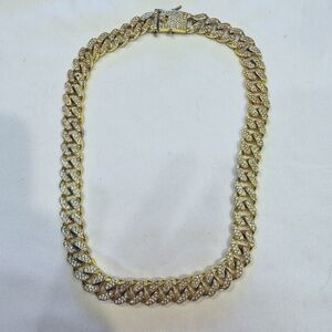 Men's Faux Gold and Diamond Chain